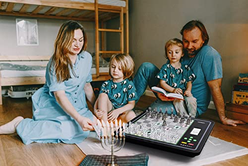 Core L6 - Juego de ajedrez electrónico para computadora, tablero de ajedrez para computadora con luz LED, computadora de ajedrez para adultos y niños con piezas de doble reina para