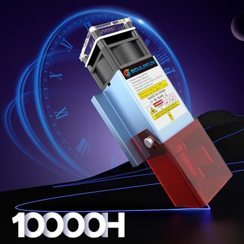 SCULPFUN Grabador láser S9 Pro 10W, máquina de grabado láser de alta precisión de 0.002 in, cortador láser acrílico de madera de hasta 0.787 in de 0.591 in, máquina grabadora láser para madera, metal,