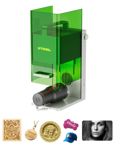 xTool Grabador láser dual F1 2 en 1, máquina de grabado láser portátil de velocidad de rayo, grabador láser de fibra ultra HD para joyas, metal, madera, cuero