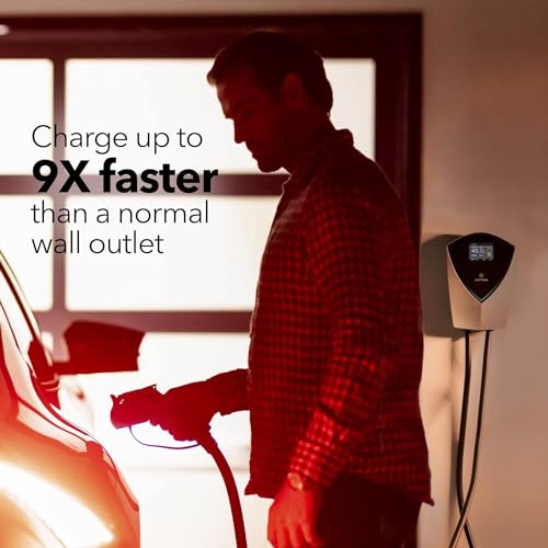 Lectron V-Box - Estación de carga para vehículos eléctricos de 48 amperios, potente cargador de nivel 2 (240 V) con enchufe NEMA 14-50/cableado, certificado Energy Star y ETL para vehículos eléctricos