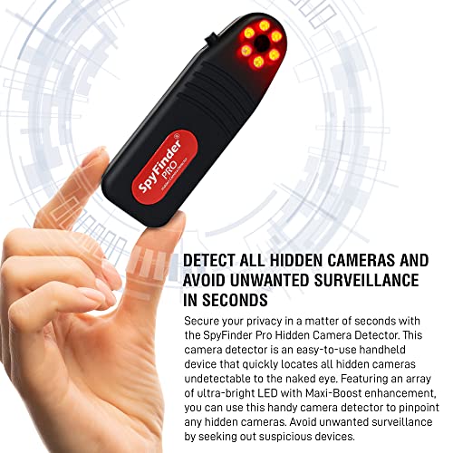 PRO Detector de cámara oculta portátil y escáner antiespía - Detecta dispositivos de video encubiertos y cámaras de seguimiento