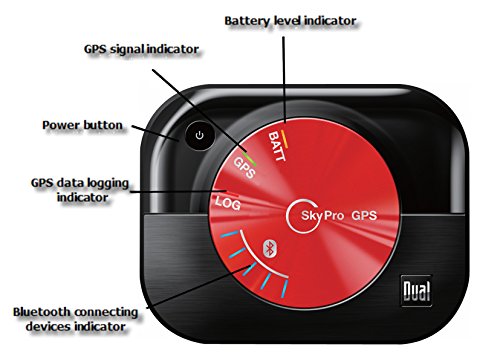 Dual Electronics XGPS160 Multiusos Universal 5 Dispositivos Bluetooth GPS Receptor con Amplio Área de Aumento y Accesorio Portátil