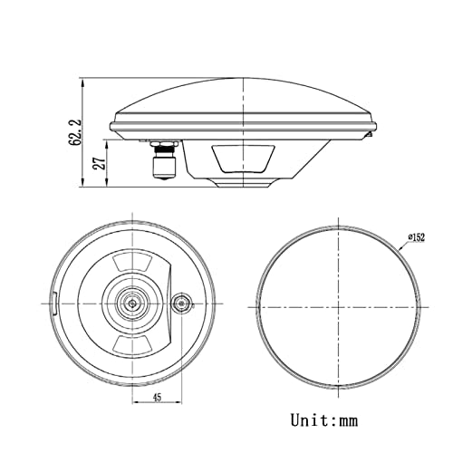 TOJOIN GNSS Antena de topografía Antena de navegación GPS/GLONASS/Galileo/Brújula de banda completa Antena receptor al aire libre