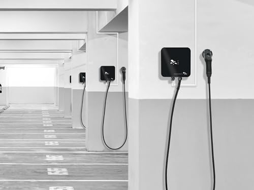 Juice Charger Me, Estación de Carga para Coche Eléctrico Premium Wallbox 11KW y Wallbox 22KW, Compatible con Cable de Carga Tipo 2, Vehículos Eléctricos, Fácil Instalación, Resistente al Agua y a los Golpes, RFID EL-JCME11