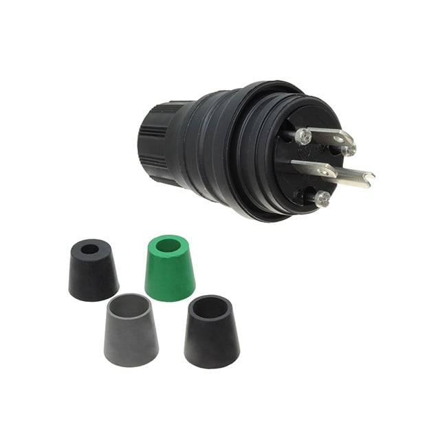 Molex 1301460032 Watertite 130146 NEMA 5-15P Clavija de conexión, hojas macho 15A 125VCA