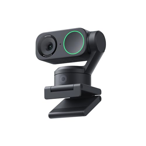 Insta360 Link 2 - Cámara web PTZ 4K para PC/Mac, sensor de 1/2 pulgada, seguimiento AI, HDR, micrófono con cancelación de ruido AI, control de gestos para transmisión, videollamadas, juegos CINSABNB-ST