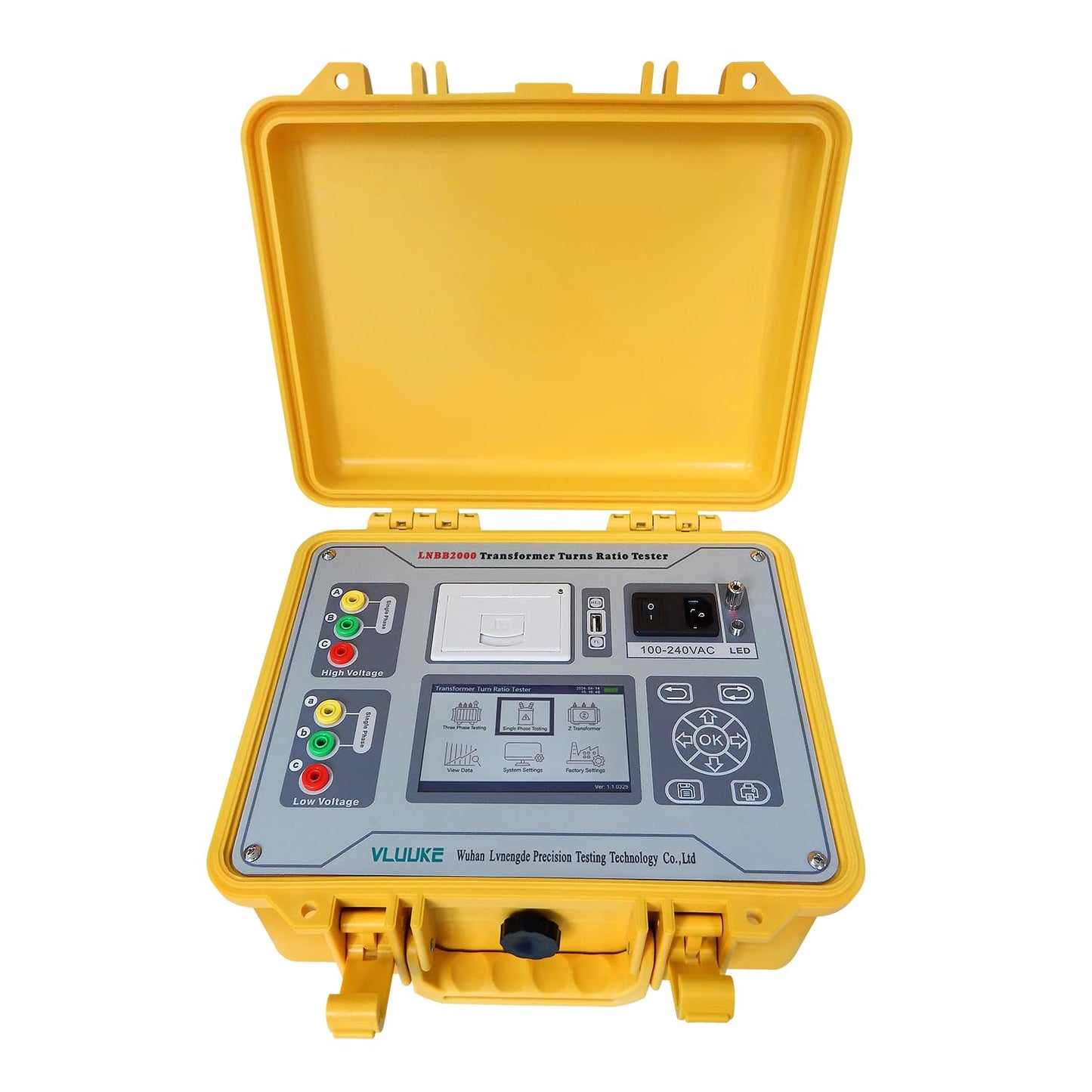 Kit de probador de relación de giros de transformador - Prueba de transformador trifásico y monofásico, PT CT, prueba de polaridad con batería de litio