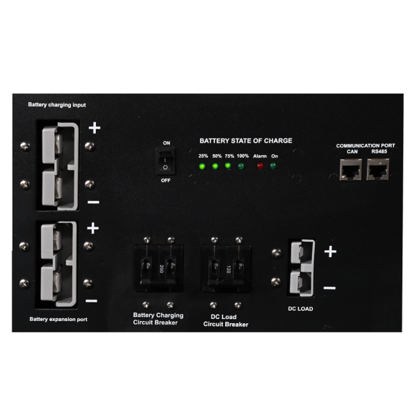 All In One Solar Battery Power Box - Batería industrial de alta resistencia de 5,12 kWh, cargador inversor de onda sinusoidal pura de 3 kW, entrada solar de 1400 vatios - AIMS Power AIO-12V