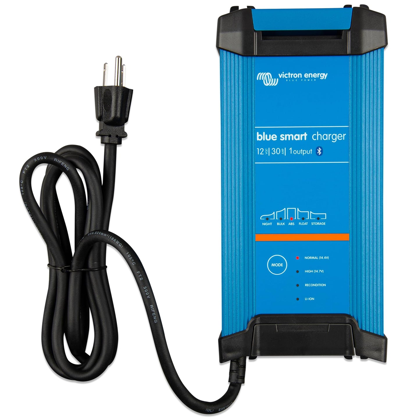 Victron Energy Blue Smart IP22 - Cargador de batería de coche inteligente 12 V 30 A, flotador y goteo y desulfatador para motocicleta, ATV, RV, litio y baterías de ciclo profundo