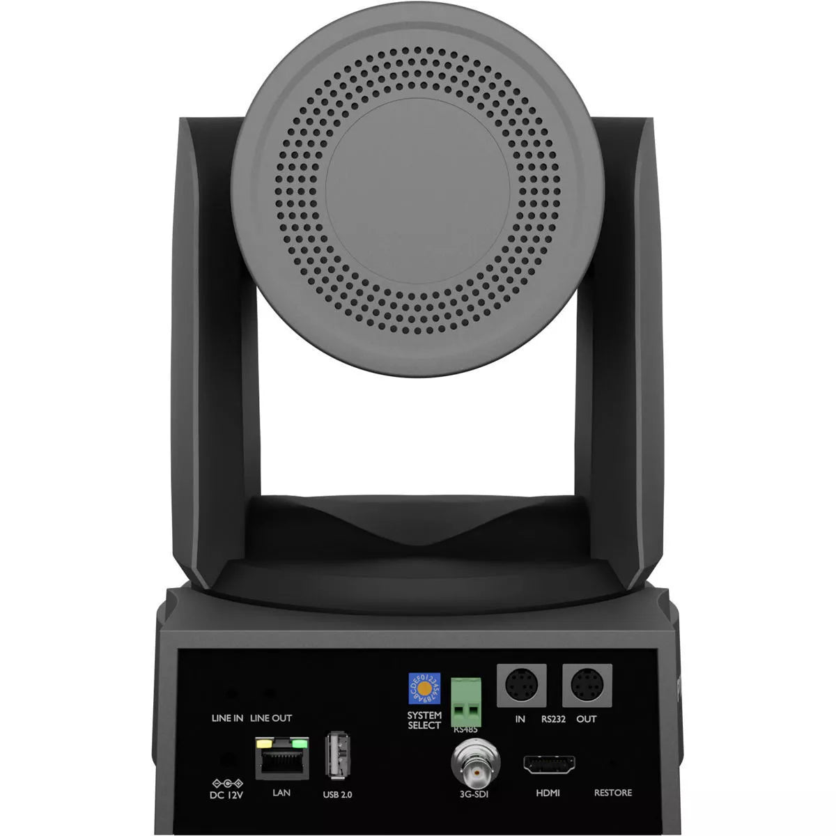 Cámara PTZ para interiores con luz indicadora PTZOptics Link 4K SDI/HDMI/USB/IP Dante AV-H -
PT20X-LINK-4K-GY