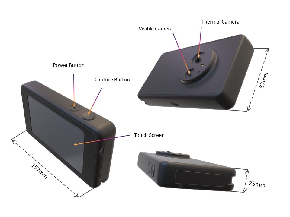 TE-SQ1, cámara de imágenes térmicas i3system, resolución IR de 384x288, pantalla táctil de 5 pulgadas, diseñada y fabricada en Corea, -40℉~662℉, todas las preocupaciones anteriores
