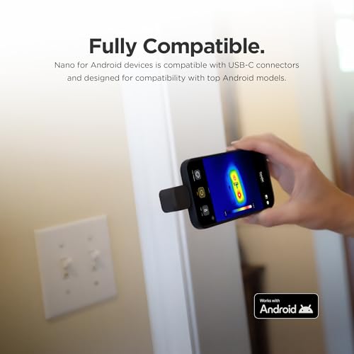 Seek Thermal - Cámara térmica Nano 300 para Android con conector USB-C, cámara térmica Android, cámara térmica de alta resolución 320 x 240, velocidad de fotogramas de imágenes de 25 Hz, rango de