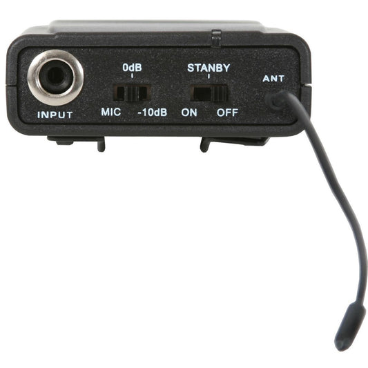 Transmisor de bolsillo inalámbrico Galaxy Audio MBP38, rango de frecuencia N: 518-542 MHz