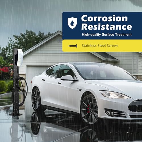 Tesla Charger Pedestal al aire libre EV cargador soporte con soporte para estación de carga EV astilla