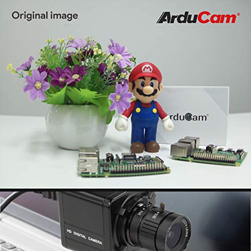 Arducam para cámara Raspberry Pi HQ, cámara web IMX477 HQ de 12 MP con audio, lente de montaje CS de 6 mm, carcasa de metal, trípode y cable USB