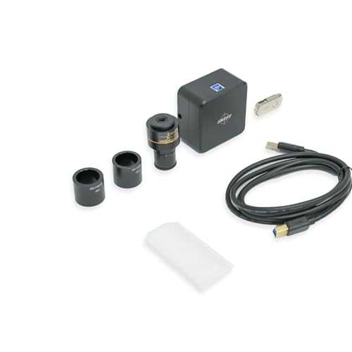 Swiftcam SC2503-CK Cámara de 25 megapíxeles para microscopios, con lente de reducción, kit de calibración, adaptadores Eyetube y cable USB 3.0, compatible con Windows/Mac/Linux
