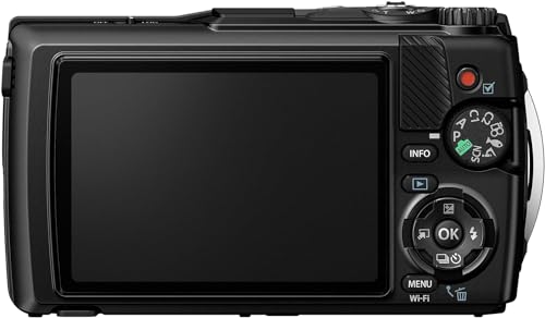 OM SYSTEM Tough TG-7 - Cámara subacuática negra, impermeable, a prueba de congelación, brillo de alta resolución, video 4K 44x Macro Shooting (Successor Olympus TG-6)
