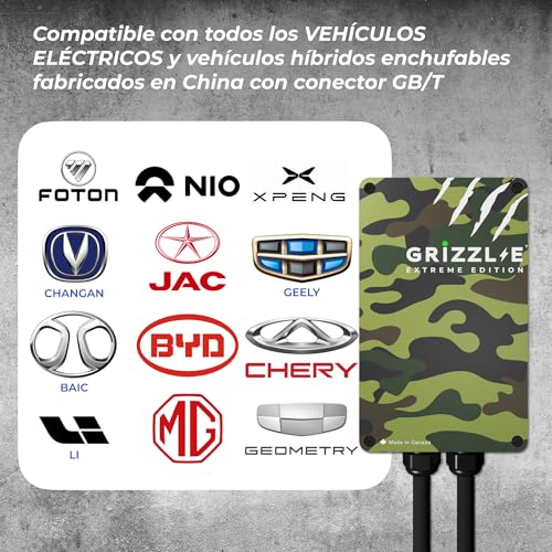 Grizzl-E GBT Classic Cargador de vehículo eléctrico Nivel 2 hasta 40A-10 kW/h, estación de Carga para Interiores/Exteriores con certificación UL-NOMmx, Enchufe NEMA 14-50, Cable Premium de 7.3 Metros