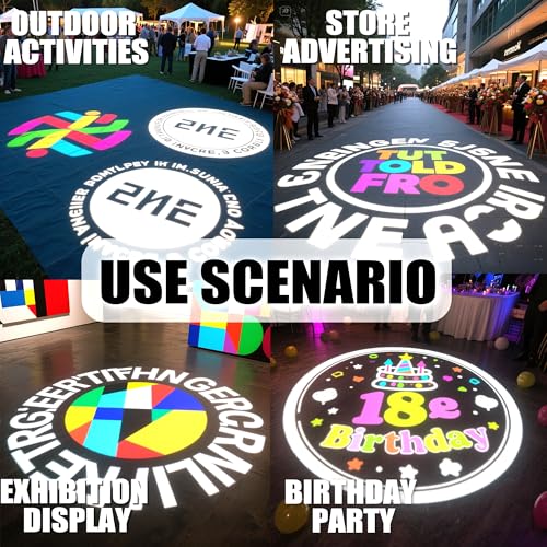 Proyector LED Gobo de 65W con Logo Personalizado Gratuito, Lente Giratoria Impermeable Ip67, para Logo, Publicidad, Interior, Boda, Tienda, Exterior, Empresa, Hotel, Bar (65W) LZHZH 65W