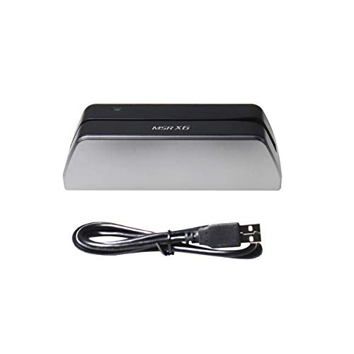 MSR X6 lector de tarjetas deslizantes escritor 3-pista USB MSRX6 compatible con MSR206 MSR605X MSR606