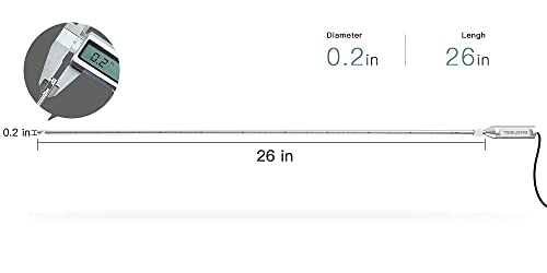 Teslong Boroscopio rígido para rifle, varilla de 0.2 pulgadas, cámara de limpieza de pistola de alcance digital, para armas de fuego de caza calibre .20 y más grandes, tubo de inserción de 26" NTG450H