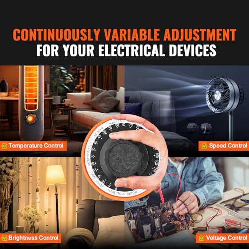 Vevor 2000VA 20A Transformador automático 110V 60Hz Voltaje de entrada Pantalla digital 0-130V Salida Regulador de voltaje automático para enchufe de EE. UU.: Herramientas y mejoras para el hogar