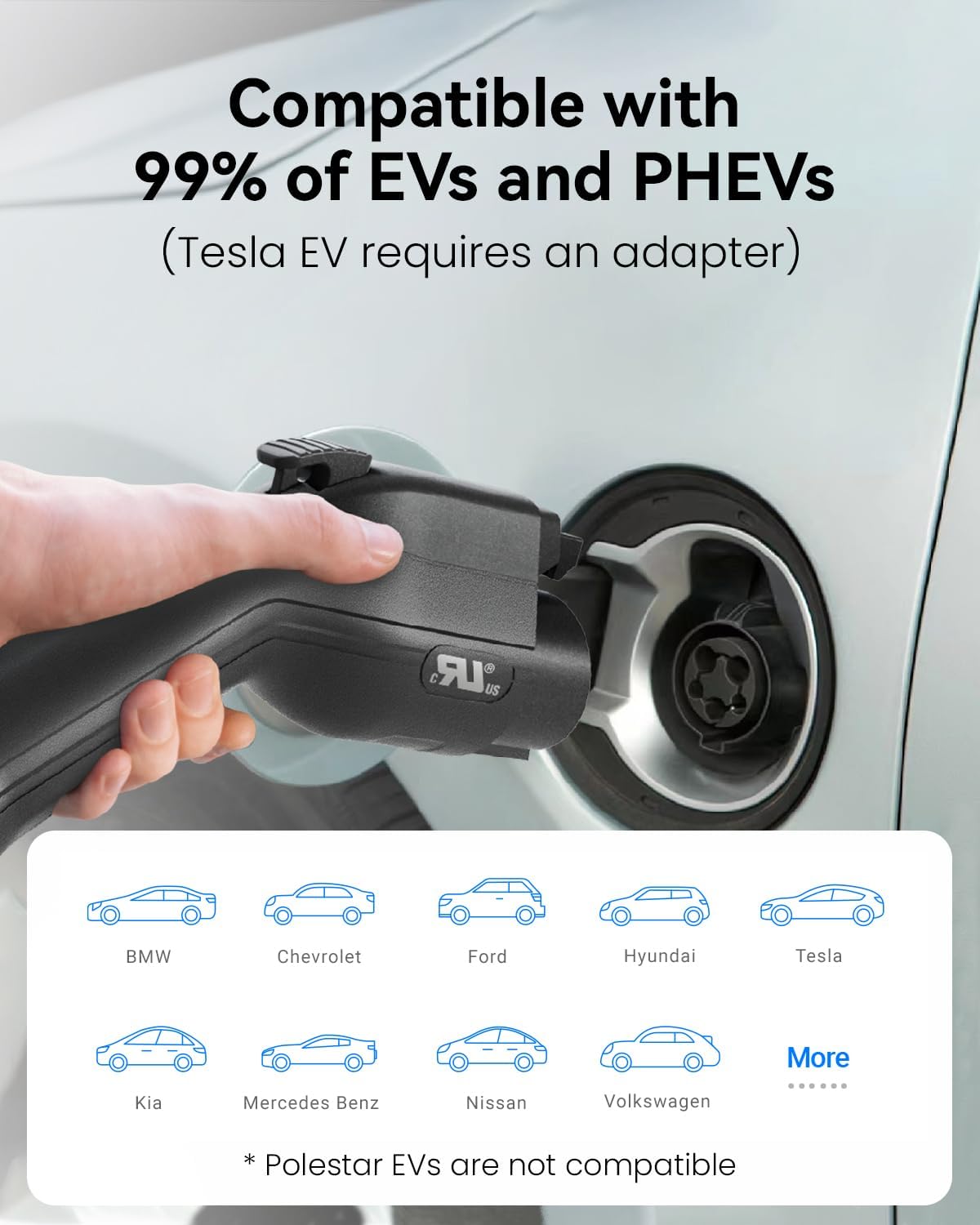 invt Cargador EV de nivel 2 – Cargador EV de 40 amperios nivel 2, cargador MENA 14-50 J1772, compatible con WiFi Ethernet, cargador de coche eléctrico para interiores y exteriores, nivel 2, estaciones