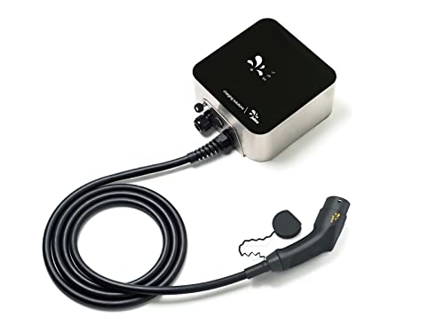Juice Charger Me, Estación de Carga para Coche Eléctrico Premium Wallbox 11KW y Wallbox 22KW, Compatible con Cable de Carga Tipo 2, Vehículos Eléctricos, Fácil Instalación, Resistente al Agua y a los Golpes, RFID EL-JCME11