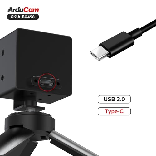 Arducam Módulo de cámara USB 4K, cámara USB de alta velocidad de 90 FPS, cámara web de enfoque manual de 8.3 MP con lente de montaje en C de 0.630 in, STARVIS 2 IMX585 cámara USB 3.0 de poca luz para