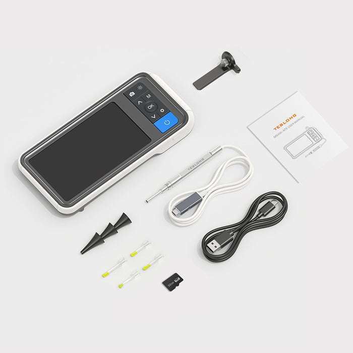 Otoscopio digital MS450D39 con pantalla: el mejor otoscopio digital para uso doméstico | Teslong TSMS450D39