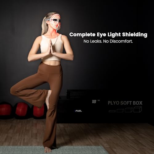 Máscara LED de belleza - Máscara facial de terapia de luz roja y luz infrarroja para arrugas - Luz azul para el acné - Longitud de onda múltiple para el cuidado de la piel - Recargable para uso