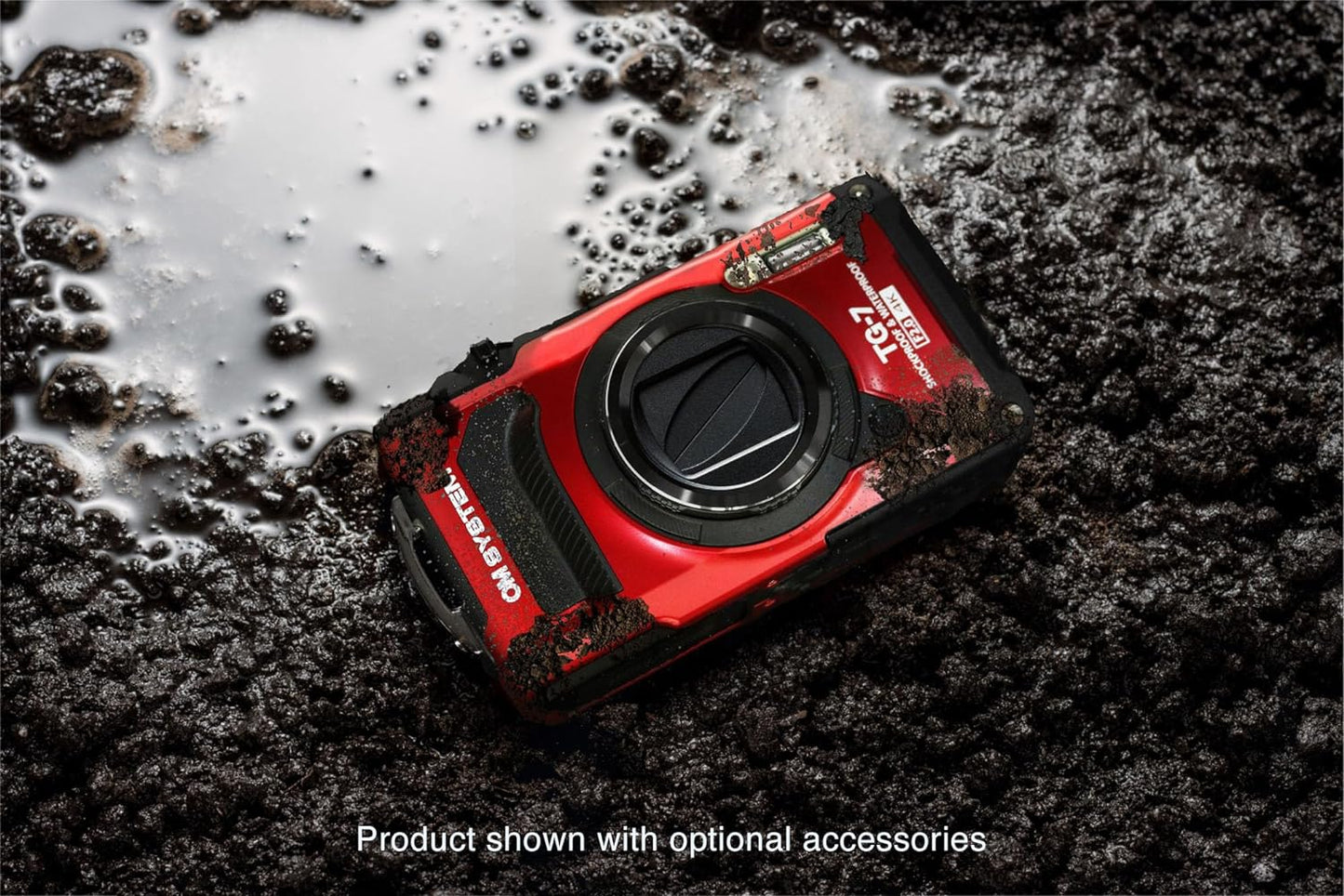 OM SYSTEM Tough TG-7 - Cámara subacuática negra, impermeable, a prueba de congelación, brillo de alta resolución, video 4K 44x Macro Shooting (Successor Olympus TG-6)