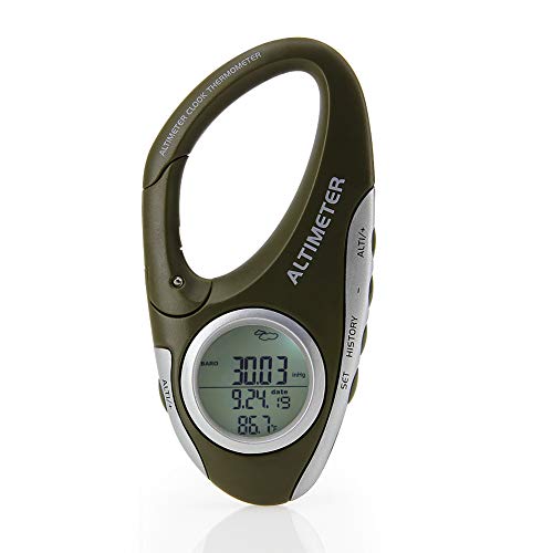 Barómetro altímetro termómetro métrico monitor de altitud para escalada, camping, deportes al aire libre, multifunción con retroiluminación