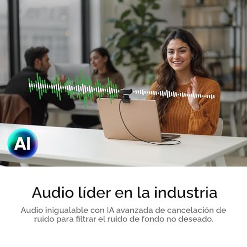 Insta360 Link 2 - Cámara web PTZ 4K para PC/Mac, sensor de 1/2 pulgada, seguimiento AI, HDR, micrófono con cancelación de ruido AI, control de gestos para transmisión, videollamadas, juegos CINSABNB-ST