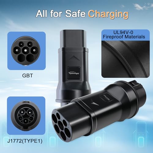 Conector de cargador EV tipo 1 a GBT, apto para BYD, adaptador de carga de vehículo eléctrico SAE j1772 a GB/T EV adaptador de carga (J1772 a GBT Modelo 1)