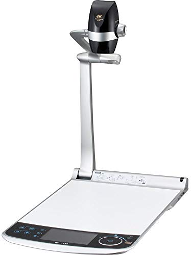 Elmo Cámara de documentos modelo 1375 PX-30E; monitor LCD de alta resolución de 5 pulgadas; resolución de 1600 líneas de televisión; 12x óptica, zoom digital de 12x y zoom de sensor 2X