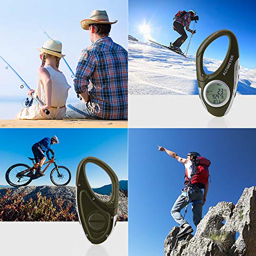 Barómetro altímetro termómetro métrico monitor de altitud para escalada, camping, deportes al aire libre, multifunción con retroiluminación