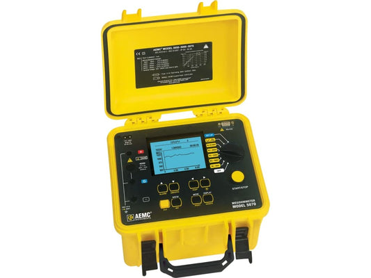 AEMC 5070 megohmímetro con salida RS232 y voltaje de paso automático, resistencia de 10 teraohms, voltaje de 5000 V