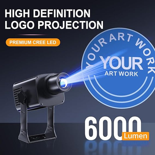 Luces de proyector de logotipo personalizado de 30W, proyector impermeable IP67 HD LED GOBO para escaparate, publicidad de pared al aire libre y decoración de bodas