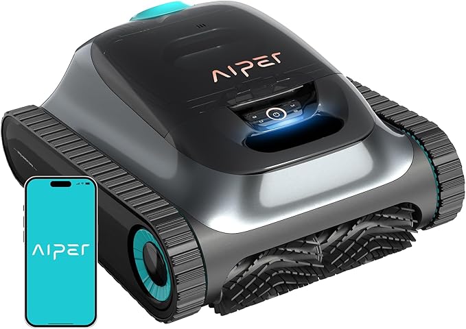 Aiper Scuba S1 - Limpiador robótico de piscinas (actualización 2025), limpieza de paredes y líneas de flotación, doble filtración batería extendida de 180m, navegación inteligente - Buceo S1 2025