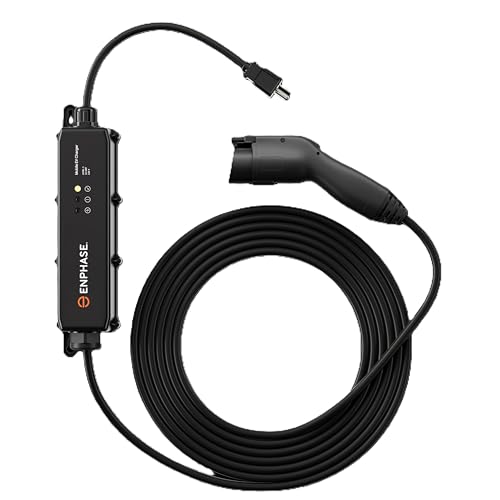 Enphase Cargador móvil EV, 12 A, certificado de seguridad, interior/exterior, cable resistente de 25 pies y conector SAE J1772, 120V, enchufe NEMA 5-15 - EVSE-NA-1012-0130-X000