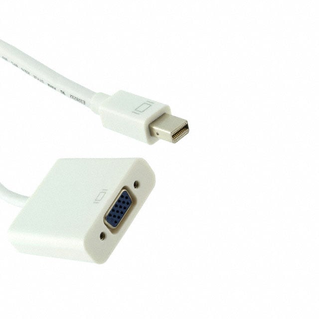 CNC Tech 743-50012-00050 - D-Sub de 15 pos hembra, densidad alta (HD) a Mini DisplayPort, macho 1.64' (500.0mm)