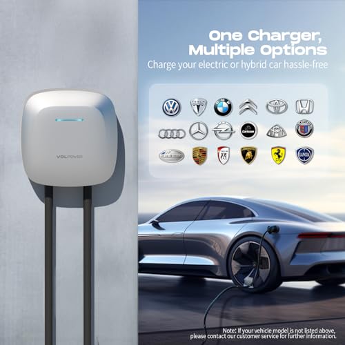 VDL POWER EV Charger 11KW, Type 2 Electric Car Charger, 10/13/16A EV Charging Station with APP Control 5M Cable Electric Vehicle Charger, IP65 Waterproof Wall Charging Box, Fast Charge