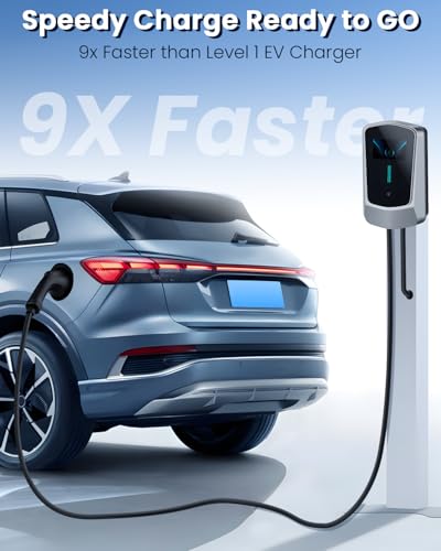 EONYHC Cargador EV de nivel 2 de 48 amperios: estaciones de carga de vehículos eléctricos de 240 V - Cable de 25 pies J1772 conector de coche - Cargador de coche eléctrico habilitado para exteriores e
