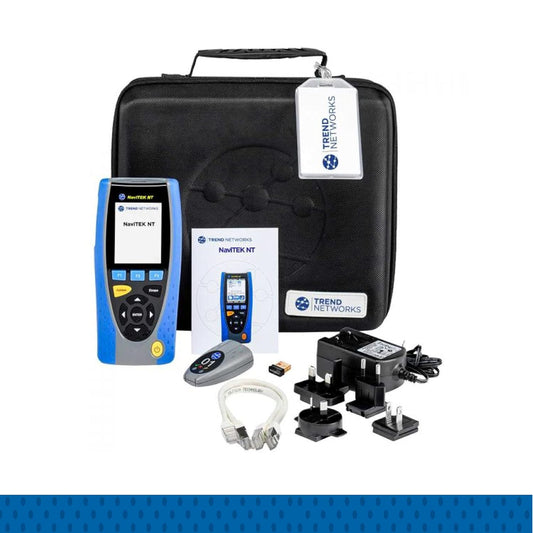 TREND Networks | R151006 | NAVITEK NT PRO | Red de fibra y cobre con pantalla táctil | Incluye detección de servicio de red, monitoreo de tráfico e informes PDF integrados