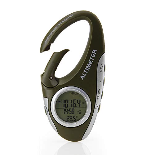 Barómetro altímetro termómetro métrico monitor de altitud para escalada, camping, deportes al aire libre, multifunción con retroiluminación