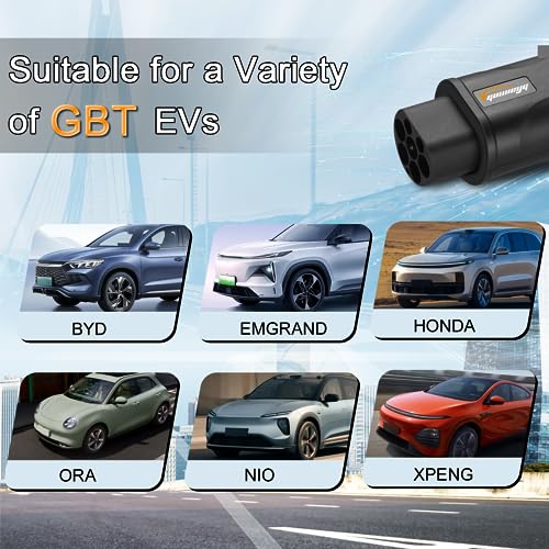 GUWIEYG - Adaptador de carga EV tipo 1 a GBT, adaptador de carga para vehículos eléctricos SAE j1772 a GB/T EV adaptador de carga