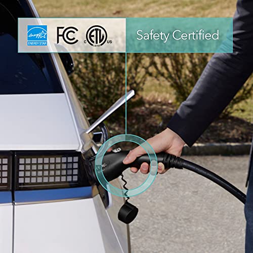 Lectron Cargador J1772 de nivel 2 (versión WiFi) – 240 V, 40 amperios, enchufe NEMA 14-50, cable de extensión de 16 pies – Cargador de coche eléctrico portátil para J1772 Evs