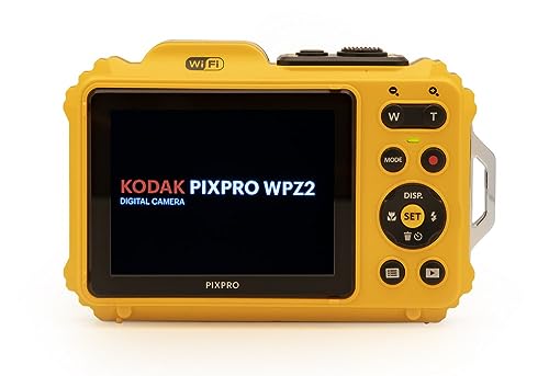 KODAK PIXPRO WPZ2 - Cámara digital resistente al agua de 16 MP, zoom óptico de 2.7 pulgadas, video LCD Full HD, amarillo