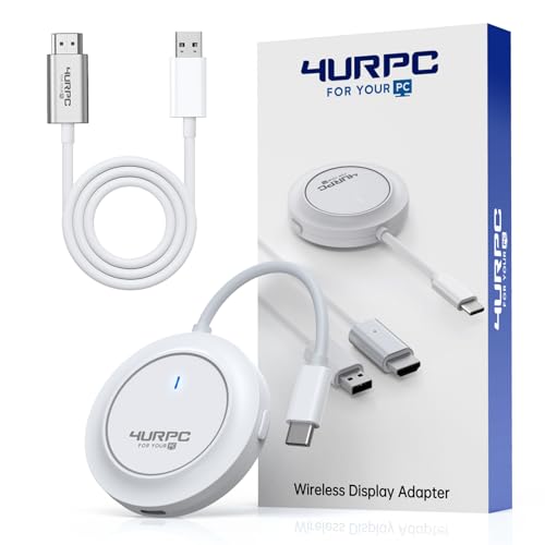 Transmisor inalámbrico USB C y receptor HDMI, 5G inalámbrico USB-C a HDMI Extensor 98FT/30M, adaptador de pantalla inalámbrico 1080P Transmisión de video/audio a TV/Monitor/Proyector desde